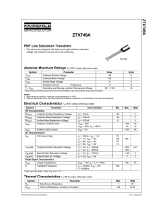 ZTX749A PNP Low Saturation Transistor