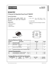 SI3441DV P-Channel 2.5V Specified - SP