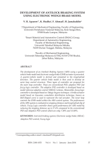 DEVELOPMENT OF ANTILOCK BRAKING SYSTEM USING