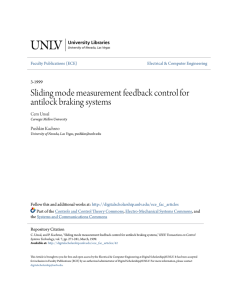 Sliding mode measurement feedback control for antilock braking