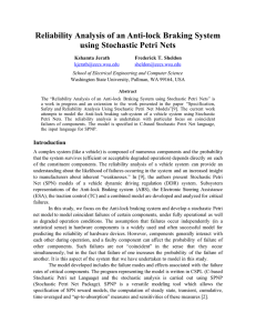 Reliability Analysis of an Anti-lock Braking System using Stochastic