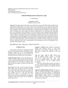 Antilock-Braking System Using Fuzzy Logic