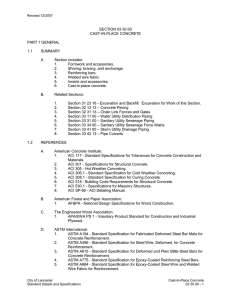 SECTION 03 30 00 CAST-IN-PLACE CONCRETE PART 1