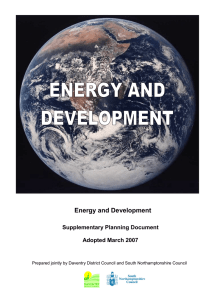 Energy and Development SPD - Daventry District Council