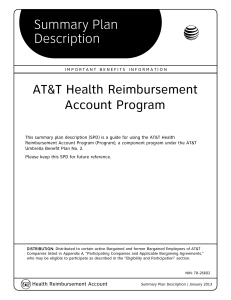 Healthcare Reimbursement Account SPD