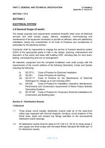 SECTION 1 ELECTRICAL SYSTEM 1.0 General Scope of