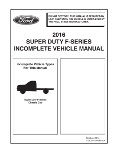 2016 super duty f-series incomplete vehicle manual