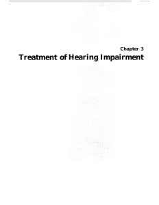 Treatment of Hearing Impairment