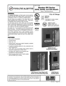 Gentex GX Series - Fire-Lite Alarms by Honeywell