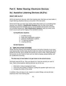 Part 5: Better Hearing: Electronic Devices 5c) Assistive Listening