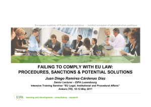 FAILING TO COMPLY WITH EU LAW: PROCEDURES, SANCTIONS