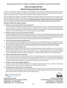 How to Comply with the Rental Housing Inspection Program