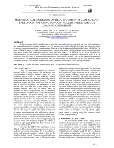BLDC Motor Modeling & PID Control: Performance Analysis