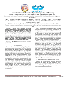 PFC and Speed Control of BLDC Motor Using