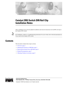 Catalyst 2955 Switch DIN Rail Clip Installation Notes