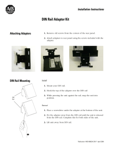 1405-IN003A-EN-P, DIN Rail Adaptor Kit Installation Instructions