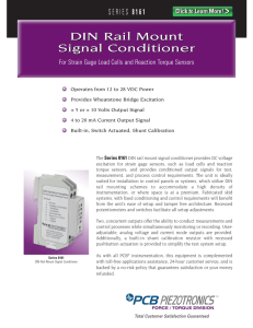 DIN Rail Mount Signal Conditioner DIN Rail