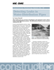 Detecting Leaks in Water