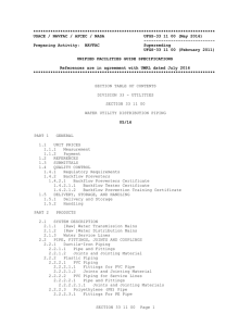 UFGS 33 11 00 Water Utility Distribution Piping