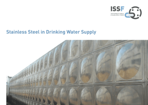 Stainless Steel in Drinking Water Supply