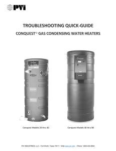 CONQUEST TROUBLESHOOTING QUICKGUIDE