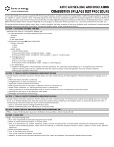 attic air sealing and insulation combustion