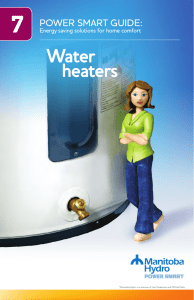 Water Heaters - Manitoba Hydro