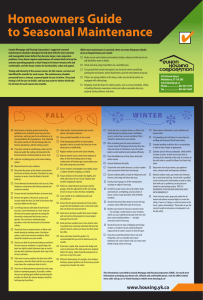 Homeowners Guide to Seasonal Maintenance