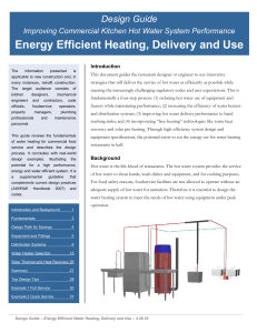 Water Heating Design Guide - Food Service Technology Center