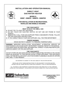 installation and operation manual direct vent gas water heater