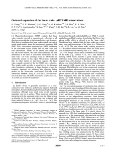 Outward expansion of the lunar wake: ARTEMIS observations