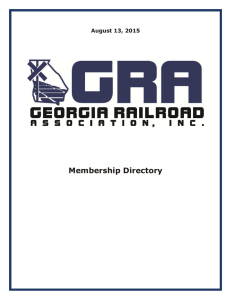 Membership Directory - Georgia Railroad Association