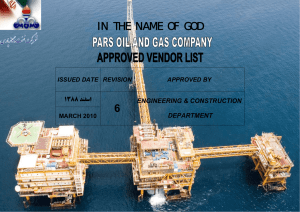 pars oil and gas company approved vendors list