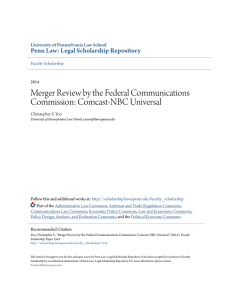 Merger Review by the Federal Communications Commission