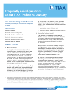 Frequently asked questions about TIAA Traditional Annuity
