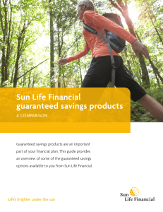 Sun Life Financial guaranteed savings products
