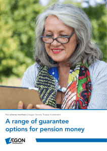 A range of guarantee options for pension money