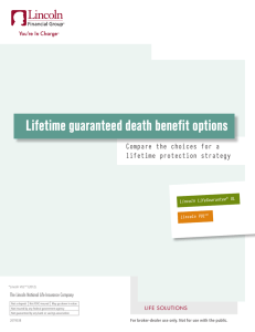 Lifetime guaranteed death benefit options