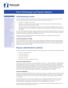 options Fund Withdrawal and Payout Options