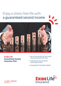 Brochure: Exide life Guaranteed Income Insurance Plan