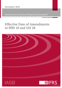 Effective Date of Amendments to IFRS 10 and IAS 28