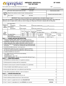 SF-1040X Amended Individual Return