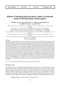Effects of applying deicing salt to roads in protected areas of the