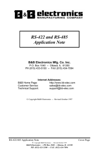 RS-422 and RS-485 Application Note