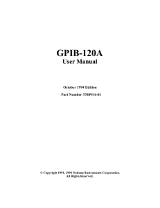 GPIB-120A User Manual - National Instruments