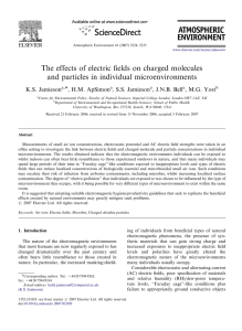 The effects of electric fields on charged molecules and particles in