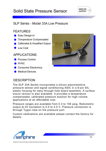 Solid State Pressure Sensor