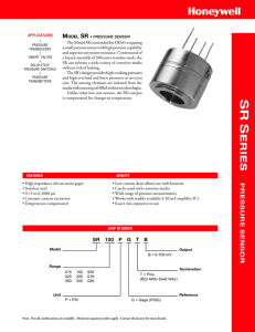 pressure sensor - Honeywell Sensing and Control