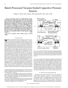 Batch-processed vacuum-sealed capacitive pressure sensors