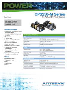 CPS250 Datasheet - Artesyn Embedded Technologies